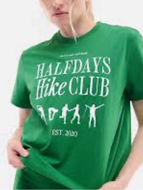 Halfdays Tops - Halfdays Hike Club Green Graphic Tee NWT